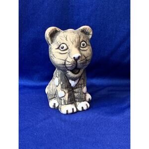 LEPS of Peru Fold Art Clay Cat Leopard With White Spots
